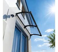 JHIAADEY Auvent De Porte Et FenêTres, Auvent De FenêTre en Polycarbonate, Marquise Solaire Abri Banne, Toit Abri Contre La Pluie, Marquise De Porte D'EntréE(45 * 120cm/17.7 * 47.2in)