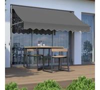 JHIAADEY Auvent De Terrasse,Store Balcon sans Percage,Store Exterieur,Aucun PerçAge Requis for L'Installation,Fournit De l'ombre Et Est éTanche,Convient Aux Patios,FenêTres(Gray,1.5M/4.9FT)
