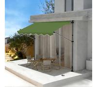 JHIAADEY Auvent De Terrasse,Store Balcon sans Percage,Store Exterieur,l'angle Et La Hauteur sont RéGlables,Ce Qui Le Rend Adapté Aux EntréEs,Balcons,Avant-Toits Et Espaces(Military Green,3.5M/11.5FT)