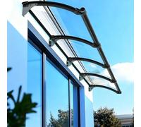 JHIAADEY Auvent Marquise D'EntréE,Marquise De Porte D'EntréE en Polycarbonate,RéSistant Aux UV,à La Pluie Et à La Neige,Convient Aux EntréEs,Aux FenêTres,Aux Cours(130 * 240cm/51.2 * 94.5in)