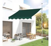 JHIAADEY Auvent RéTractable,Auvent De Patio sans PerçAge,Auvent ImperméAble,RéSistant Aux UV,Fournit De l'ombre,ImperméAble,Convient Aux EntréEs,Balcons,Avant-Toits(Dark Green,4M/13.1FT)