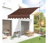 JHIAADEY Auvent RéTractable,Auvent De Patio sans PerçAge,Auvent ImperméAble,RéSistant Aux UV,Fournit De l'ombre,ImperméAble,Convient Aux EntréEs,Balcons,Avant-Toits(Brown,3M/9.8FT)