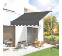 JHIAADEY Auvent RéTractable,Auvent De Patio sans PerçAge,Auvent ImperméAble,RéSistant Aux UV,Fournit De l'ombre,ImperméAble,Convient Aux EntréEs,Balcons,Avant-Toits(Gray,1.5M/4.9FT)