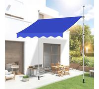 JHIAADEY Auvent RéTractable,Auvent De Patio sans PerçAge,Auvent ImperméAble,RéSistant Aux UV,Fournit De l'ombre,ImperméAble,Convient Aux EntréEs,Balcons,Avant-Toits(Blue,4M/13.1FT)