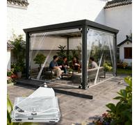JHIAADEY BâChe Transparente pour L'ExtéRieur,Epaisse Multifonction PVC Protection Baches,BâChe ImperméAble Transparente,Convient for Les Serres d'hiver,Les ClôTures De Jardin(4 * 10M/13 * 32.8FT)