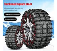 JHIAADEY Chaînes à Neige pour Voitures，Chaînes à Neige pour Auto | Acier au Manganèse, Absorbe les Chocs et Réduit le Bruit, Hautement Antidérapant(225/75R16)