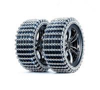 JHIAADEY Chaînes de Pneus de à Neige, Chaînes Neige Automatiques | Acier au Manganèse, Structure à Motif en Losange, Maintien Sûr, Tension Automatique(225/75R16)