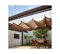 JHIAADEY Couverture Voiles D'ombrage Rétractable, Voiles D'ombrage de Vague en Forme de U, Idéal pour Les Jardins, Terrasses, et Vérandas(W:0.8M/2.62ftxL:8m/26.2ft)