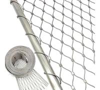 JHIAADEY Filet Corde en Acier Inoxydable, Mailles Grille MéTallique 304 Filet De Corde en Acier Inoxydable, Grille MéTallique Toile INOX Filets for Jardin(1 * 0.6m/3.3 * 1.9ft)