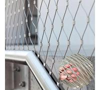 JHIAADEY Filet De Corde d'acier Inoxydable,Filet de Corde de L'acier Inoxydable 304,Filet de Protection D'escalier,Filet de Sécurité for Jardin et Balcon,clôture de Terrain de(15 * 2.5m/49.2 * 8.2ft)