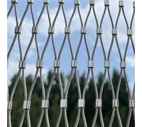 JHIAADEY Filet De Corde en Acier Inoxydable 304,Petit Pain Flexible De Filet De Corde en MéTal,De ClôTure De Jardinfilet Anti-Chute for Balcon D'Escalier(9 * 0.6m/29.5 * 1.9ft)