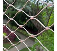 JHIAADEY Filet De SéCurité for Garde-Corps D'ExtéRieur, 304 Filet De Corde en Acier Inoxydable, Multifonctionnel MéTallique Grille Treillis, Anti-Chute éCran De ClôTure(20 * 2.4m/65.6 * 7.9ft)