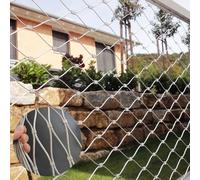 JHIAADEY Filet en CâBle MéTallique en Acier Inoxydable 304,Grille MéTallique Maille Toile INOX Filets for Jardin,Toile INOX Flexible Maille De CâBle,Filet Garde Corps(30 * 3m/98.4 * 9.8ft)