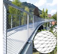 JHIAADEY Grille MéTallique Maille Toile Inox Filets For Jardin,304 Filet De Corde En Acier Inoxydable,Convient For La Volaille,Les Animaux De Compagnie Et La Protection Du Jardin(15*0.8m/49.2*2.6ft)