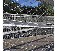 JHIAADEY Grille MéTallique Maille Toile INOX Flexible,304 Filet De Corde en Acier Inoxydable,Treillis MéTallique Multifonctionnel,ClôTure TisséE Antivol, Filet Garde Corps(10 * 0.7m/32.8 * 2.3ft)