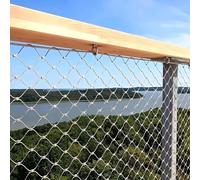 JHIAADEY Grille MéTallique Maille Toile INOX Flexible Maille De CâBle,Filet Corde en Acier Inoxydable,Mailles Grille MéTallique 304 Filet De Corde en Acier Inoxydable(5 * 1.8m/16.4 * 5.9ft)