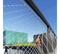 JHIAADEY Mailles Grille MéTallique 304 Filet De Corde En Acier Inoxydable,Filet De ClôTure En Acier Inoxydable,Filet Anti-Chute Haute Altitude,Convient For Les Jardins,Les Fermes(15*2.5m/49.2*8.2ft)