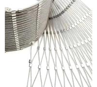 JHIAADEY Mailles Grille MéTallique 304 Filet De Corde en Acier Inoxydable,Grille MéTallique Maille Toile INOX Flexible Maille De CâBle,Filet Inoxydable Corde(25 * 1.2m/82 * 3.9ft)