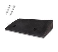 JHIAADEY Portable Rampe Fauteuil Roulant De Porte,Rampe D'AccèS Voiture,Solide Et Durable,Adapté Aux Garages,Voies De Chargement Et De DéChargement,Seuils,EntrepôTs(Black,50*27*7cm/20*11*2.7in)