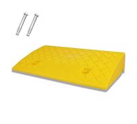 JHIAADEY Portable Rampe Fauteuil Roulant De Porte,Rampe D'AccèS Voiture,Solide Et Durable,Adapté Aux Garages,Voies De Chargement Et De DéChargement,Seuils,EntrepôTs(Yellow,50*27*7cm/20*11*2.7in)