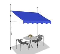 JHIAADEY Store Banne sans PerçAge Auvent,Store Exterieur Terrasse,Auvent RéGlable,ImperméAble Et RéSistant Aux UV,Adapté Aux EntréEs,Balcons,Avant-Toits Et Espaces ExtéRieurs(Red+White,1.5M/4.9FT)