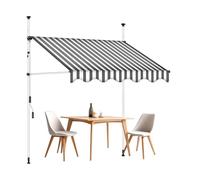 JHIAADEY Stores for Patio,Store Exterieur sans Percage,Banne De Porte,RéSistant Aux UV,Offre De l'ombre Et Une Protection Contre La Pluie,Convient Aux EntréEs,Balcons(Gray White,3.5M/11.5FT)