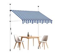 JHIAADEY Stores for Patio,Store Exterieur sans Percage,Banne De Porte,RéSistant Aux UV,Offre De l'ombre Et Une Protection Contre La Pluie,Convient Aux EntréEs,Balcons(Blue White,4M/13.1FT)
