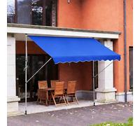 JHIAADEY Stores pour Patio, Store Banne sans PerçAge Auvent, Auvent ImperméAble, Installation Facile sans PerçAge, Convient Aux Cours, Jardins, Balcons, FenêTres(Blue,4M/13.1FT)