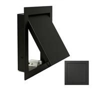 JHIAADEY Trappe de Visite, Trappe D'accès, Cache Compteur, Cache Tableau | Structure D'aluminium, Montage Encastré, D'ouverture par Pression, Adapté a Divers Trappes D'accès(Black,35x35cm/13.7x13.7in)
