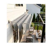 JHIAADEY U Couverture D'ombre Voile De Vague, Rétractable Vague Voiles D'ombrage, avec Kit D'installation pour Terrasse, Patio, Jardin, Véranda(W:1.1m/3.6ftxL:8m/26.2ft)