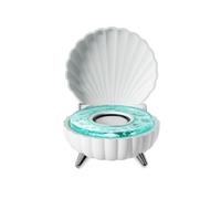 JHIALG Coquille Lampe Haut-parleur Bluetooth Ornement de Bureau Apaisant Blanc Cadeau Atmosphère Bruit Pour Ami Avec Lumière