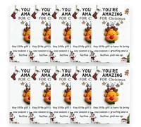 JHIALG Lot de 10 mini cartes de Noël avec poches Idéal comme cadeau pour vos amis