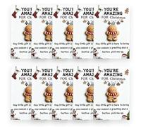 JHIALG Lot de 10 mini cartes de Noël avec poches Idéal comme cadeau pour vos amis