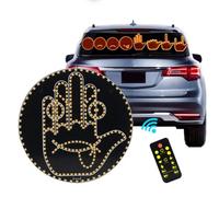 JHIALG Lumière de doigt pour voiture, panneau lumineux pour vitre arrière de voiture, nouvelle lumière LED pour vitre arrière de voiture, rappel multifonction amusant pour la conduite (14 modes)