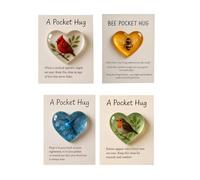 JHIALG Pendentif en forme de colibri avec carte de confort, mini jeton portable pour un cadeau émotionnel encourageant le soutien de la famille, pour les amis,