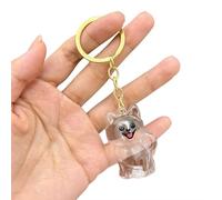 JHIALG Porte-clés collecteur de poils de chien, porte-clés transparent pour animal domestique, souvenir commémoratif pour poils d'animaux domestiques, accessoire commémoratif en fourrure, Style 8
