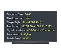 JHK JIEHONGKE Écran de remplacement pour Lenovo 5D10W87245 B140HAN04.E H/W : 0A, connecteur eDP 30 broches, 1920 (RVB) × 1080 FHD IPS, antireflet, écran LCD LED