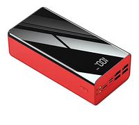 JHKGY Banque De Puissance 80000Mah/100000Mah,Chargeur Portable,Affichage LED Intelligent,avec 4 Ports De Sortie Et 3 Ports D'entrée pour Téléphones Portables Et Tablettes (5 pièces),Rouge,100000mAh