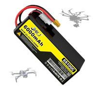 JHKJ Batterie au Lithium 22,2 V 6S 100C pour Drone | Batterie lithium pour drone 22,2 V 6000 mAh, taux de décharge élevé 100C, interface 6S, pour modèles réduits d'avions.