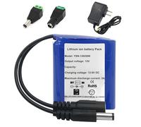 JHKJ Batterie Li-ION 12 V 2000 mAh 2500 mAh 3000 mAh 3500 mAh 5000 mAh 6000 mAh remplaçable pour Radio/Bande Lumineuse LED avec Chargeur et Adaptateur Secteur,12v2000mah