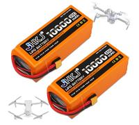 JHKJ Batterie Lithium 22,2 V 6S Batteries pour Drones 18,5 V 5S Batterie LiPo 14,8 V 4S Batteries Lithium 11,1 V 3S pour modèles réduits d'avions avec BMS,22.2v10000mah 25c 2 Pack