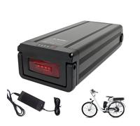 JHKJ Batterie Lithium 48 V 12 Ah, 15 Ah, 18 Ah, 20 Ah, 23,2 Ah, 25,6 Ah, 28 Ah pour Porte-Bagages arrière de vélo électrique, avec feu arrière et Verrouillage de sécurité,48v,15Ah