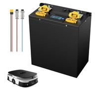 JHKJ Batterie Lithium-Fer-Phosphate 12,8 V avec 485/CAN | Batterie lithium portable 25,6 V 6 Ah / 12 Ah / Batterie LiFePO4 12,8 V 24 Ah avec câble adaptateur pour robot AGV