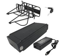 JHKJ Batterie Lithium-ION 48 V 20 Ah Batterie Lithium 36 V 20 Ah Batterie Li-ION 48 V Batterie arrière avec Chargeur et Support et feu arrière pour kit Moteur 300 W - 1000 W,36v20ah