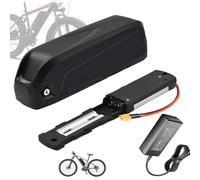 JHKJ Batterie Lithium-ION pour vélo électrique 36 V, 48 V, 52 V, 8 Ah, 10 Ah, 13 Ah, 15 Ah, pour Tube Diagonal, Moteur 0-750 W, avec Verrouillage de sécurité et Voyant LED.,52v,12.5Ah