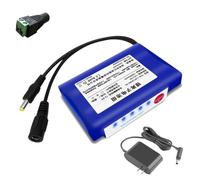 JHKJ Batterie Lithium polymère 12 V 10 000 mAh, Batterie Rechargeable Haute capacité 12 V avec Chargeur pour Lampe LED, Haut-Parleur et caméra de vidéosurveillance.