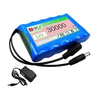 JHKJ Batterie Lithium Rechargeable 12 V 30 000 mAh avec Chargeur pour Bande Lumineuse xénon, caméra et LED.
