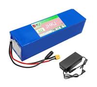 JHKJ Batterie pour vélo électrique 48 V 10 Ah 12 Ah 15 Ah 18 Ah, Pack de Batteries Lithium PVC 48 V avec Chargeur pour Moteur de Scooter Pliable,Xt60,48V10Ah