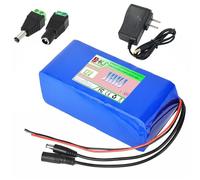 JHKJ Batterie Rechargeable 12 V CC au Lithium, 16 000 mAh, 26 000 mAh, 31 200 mAh, 36 400 mAh, 41 600 mAh, 46 800 mAh, 52 000 mAh, 62 400 mAh, pour éclairage Audio/Solaire.,12v36400mah