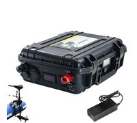 JHKJ Batteries au Lithium 12 V 60 Ah, 80 Ah, 100 Ah, 120 Ah, 150 Ah, 200 Ah pour propulseur extérieur, Bateau de pêche électrique/hélice, Propulsion Marine avec Chargeur,12v 80ah